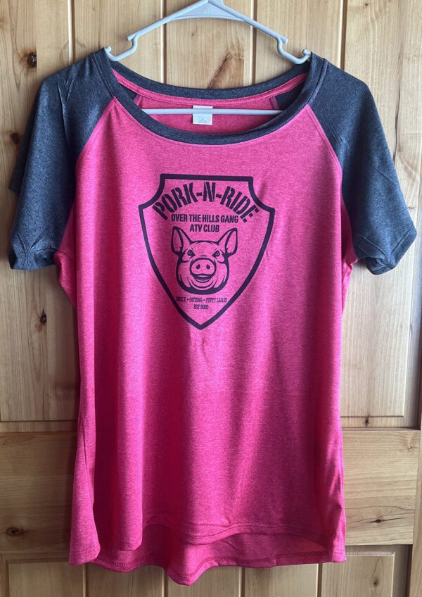 New! Pork N Ride T-shirt - Ladies Cut - Image 4