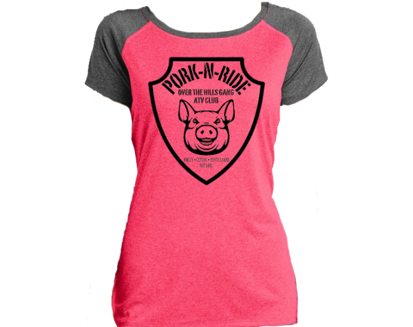 New! Pork N Ride T-shirt - Ladies Cut - Image 2