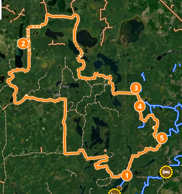 Ride #6 "Anchorage Inn" - 63 miles     Starts at 9am at the ATV Parking Lot in Outing, MN.       Located on CoRd 58 right across from the  Lawrence Lake public landing