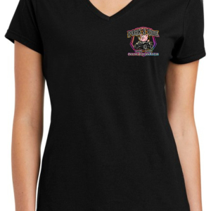 Pork-N-Ride 25th Anniversary Black Women's V-Neck T-Shirt