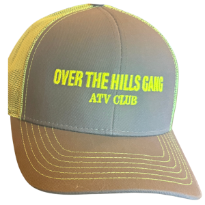 Over The Hills Gang Trucker Hat Safety Green